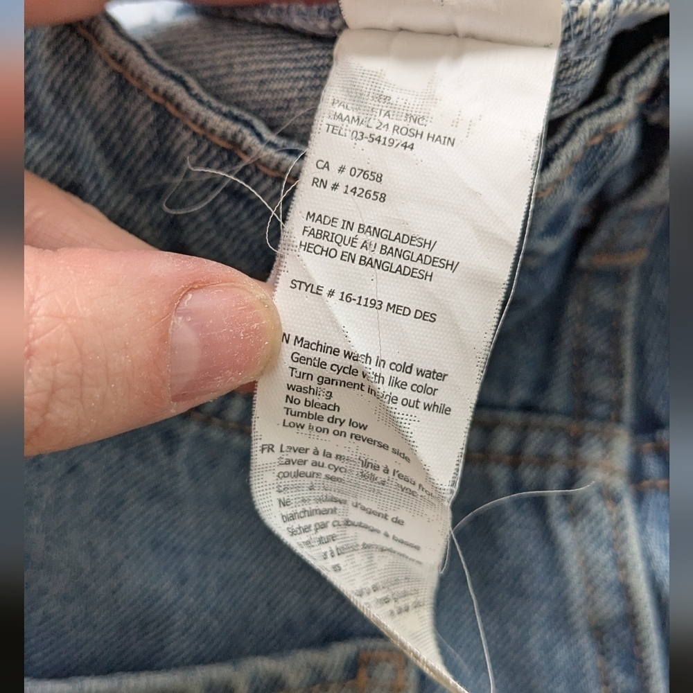 Refuge Denim Sz 11 Loose Tapered High Waist Crossover Jeans - midwash blue jeans - Picture 9 of 14